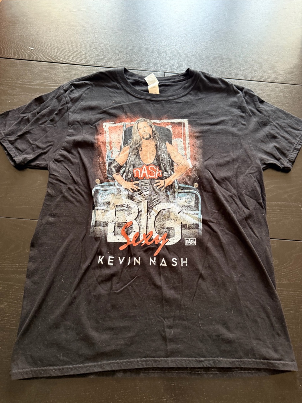 90s Wrestling Black Short-Sleeve Kevin Nash Graphic Tee